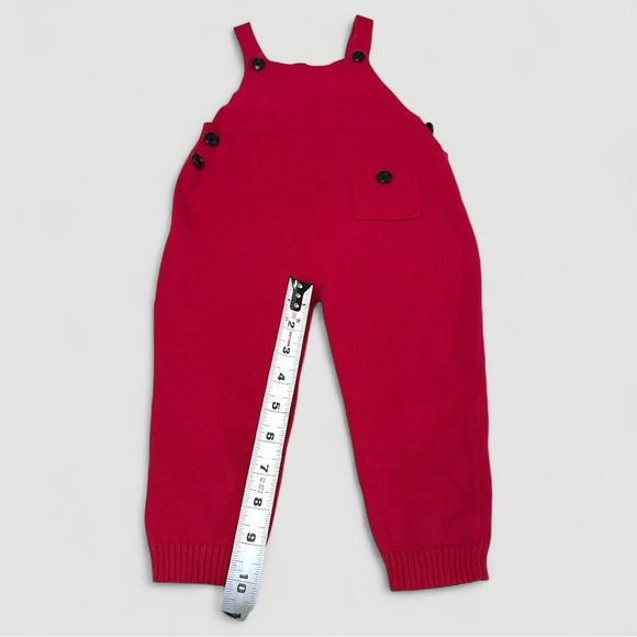 Kids Luxurious Soft Knit Red Campure Overalls Toddler Size 4 NWOT - Picture 5 of 7